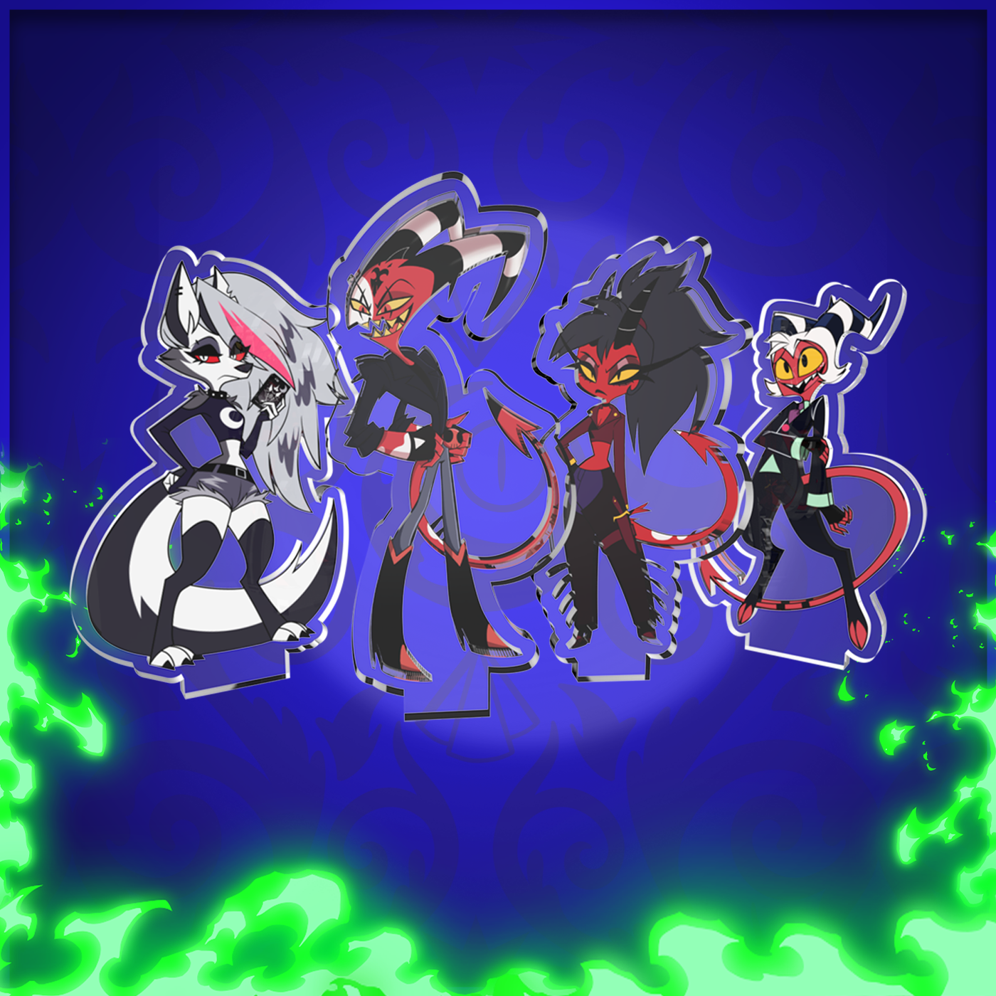 Flashback Acrylic Character Standees with Bases (set of 5)