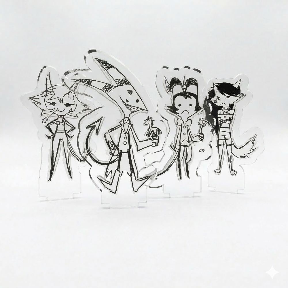 Sketchy Acrylic Character Standees (set of 4)